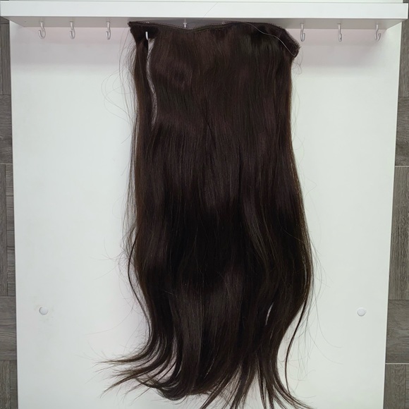 Dark Brown #4 Clip In Hair Extensions 1 piece - Picture 3 of 3